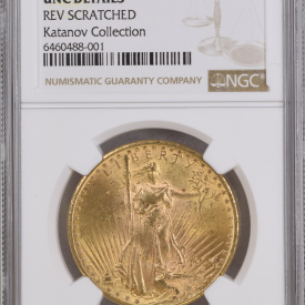 1924 US Gold $20 Saint-Gaudens Double Eagle NGC UNC DETAILS