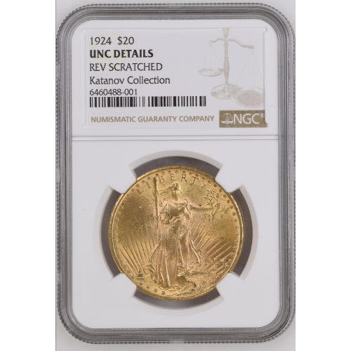 1924 US Gold $20 Saint-Gaudens Double Eagle NGC UNC DETAILS 1924 US Gold $20 Saint-Gaudens Double Eagle NGC UNC DETAILS