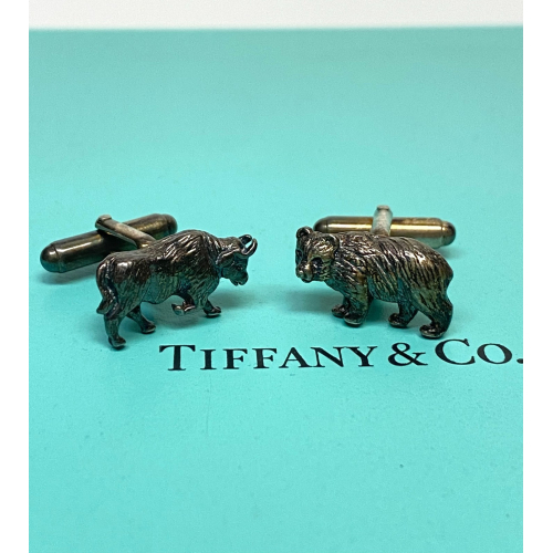 Tiffany & Co. Sterling Silver Bull Bear Cufflinks Tiffany & Co. Sterling Silver Bull Bear Cufflinks