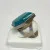Vintage DTR China Blue Turquoise, Silver 925 Ring, Size 9