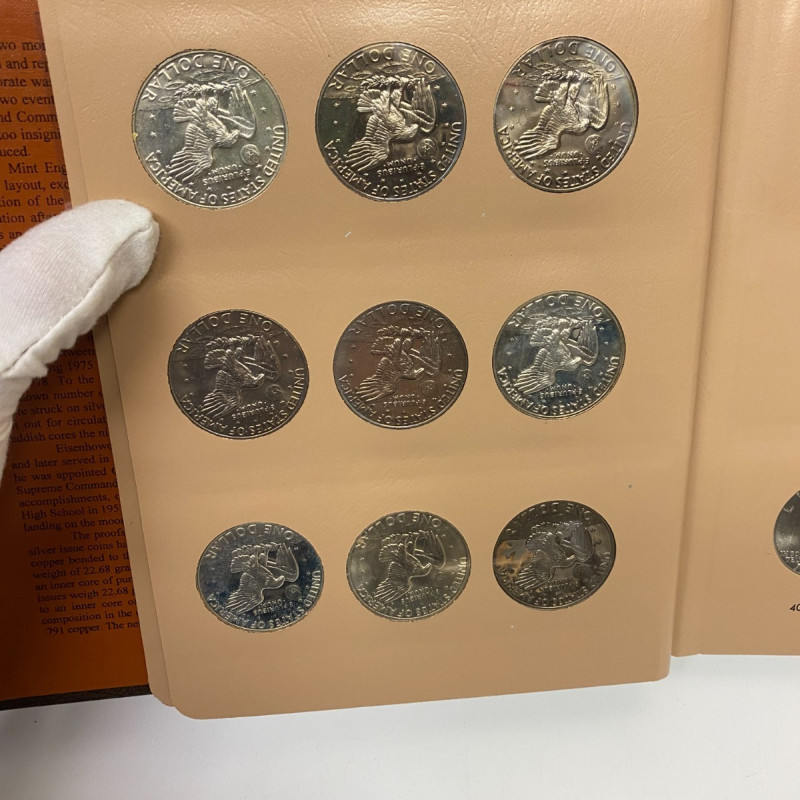 Complete 32-Coin 1972-1978 $1 Eisenhower Dollar Dansco 8176 Album