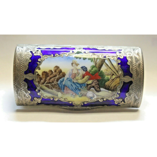 Antique Multi Colored Romeo & Juliet Sitting By Tree Open Box Sterling Silver Antique Multi Colored Romeo & Juliet Sitting By Tree Open Box Sterling Silver