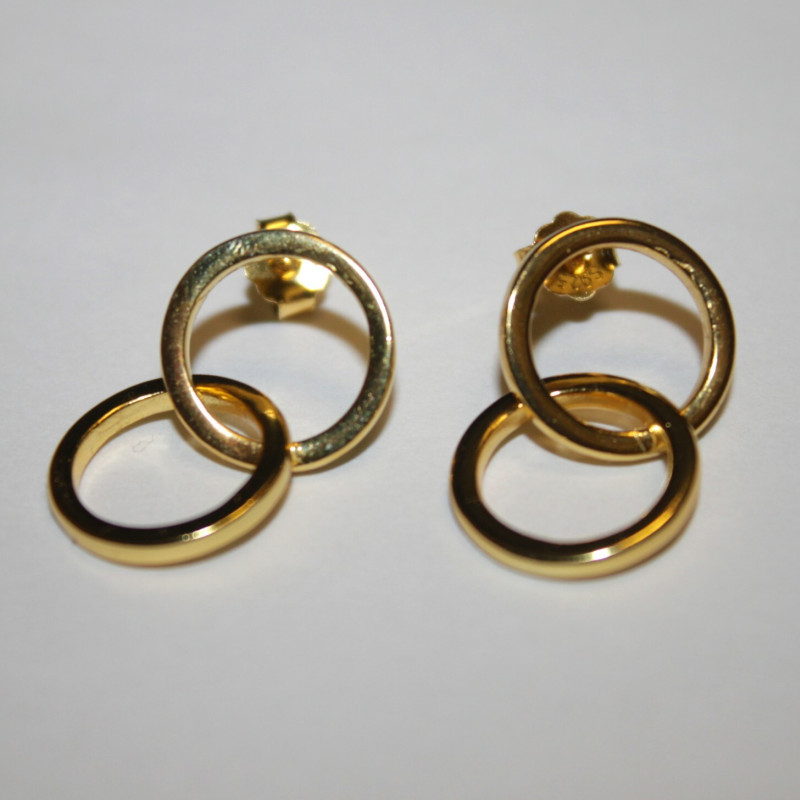 Shashi Sterling Silver Double hoop Earrings