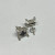 Sterling Silver Cross Diamond &  Black Diamond Woman's Earrings