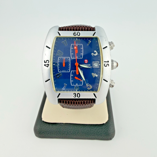 Michele Urban Chronograph Blue Dial Quartz Watch Aluminum Case Japan Michele Urban Chronograph Blue Dial Quartz Watch Aluminum Case Japan