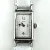 Coach Vintage Silver Tank Watch White Leather Strap - Rectangular Ladies Watch
