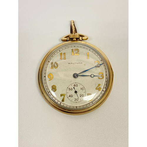 Vintage Waltham 17 Jewels 10kt Gold Rolled Pocket Watch. Keystone Victory