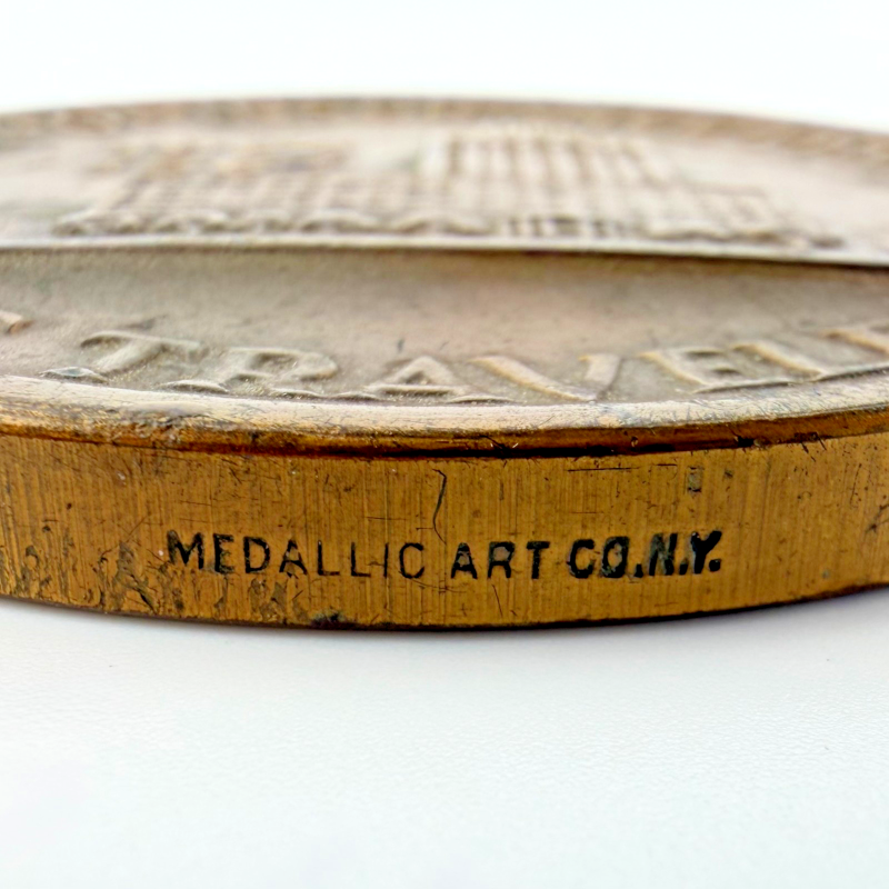 1964 Vintage Travelers Insurance Company Medal Token Medallic Art 100th Bronze