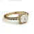 Pandora Timeless Elegance Square Sparkle Halo Ring Gold Plated Clear Stone CZ