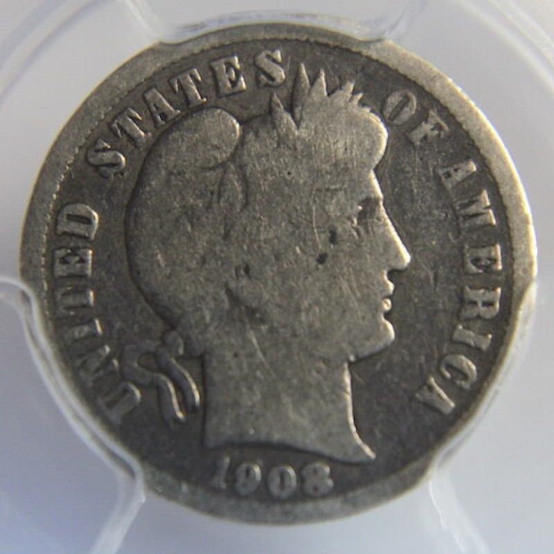 1908-D PCGS BARBER DIME G04 10c 1908-D PCGS BARBER DIME G04 10c