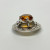 JF Silver Tone Faux Citrine Round Gemstone Circle Brooch JF Silver Tone Faux Citrine Round Gemstone Circle Brooch