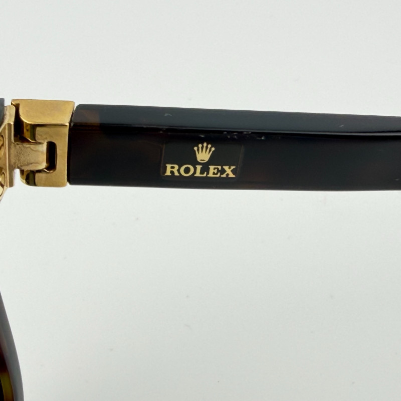 Rare Vintage ROLEX 1001/S Tortoiseshell Gold Crown Sunglasses 52mm