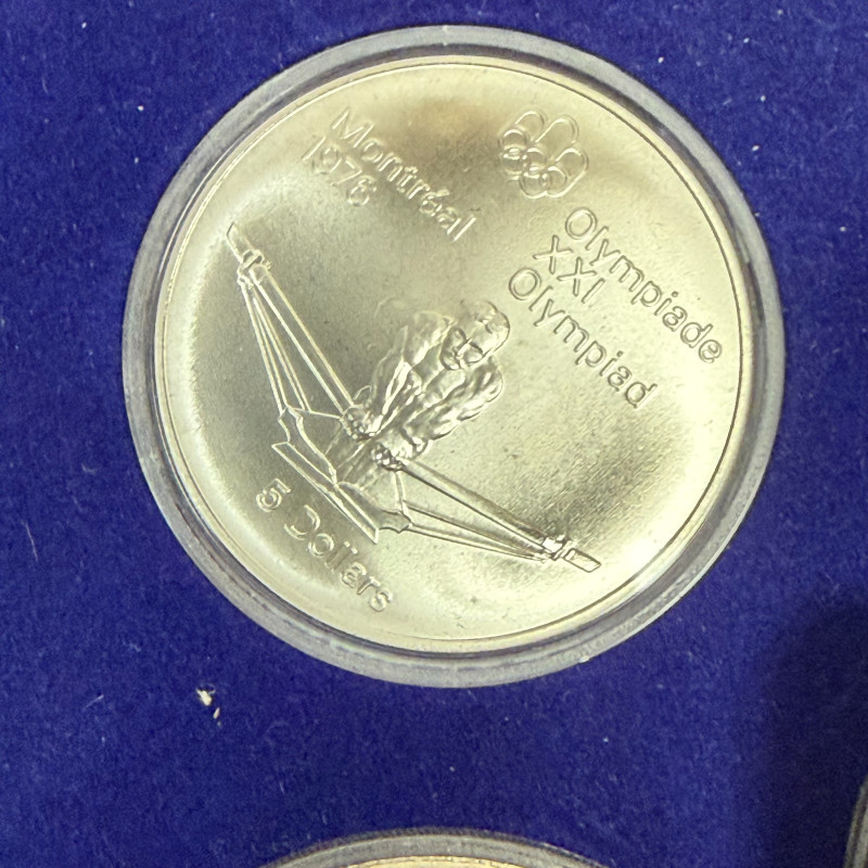 1976 Montreal Olympics Series III Les Premiers Sports Canadiens 4-Coin Silver Se