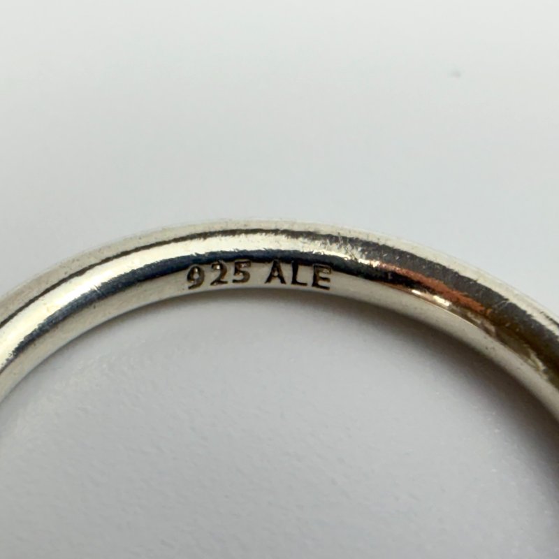 Pandora ALE 925 Sterling Silver Quietly Spoken Stack Band Ring Size 7