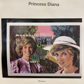 MONGOLIA Princess Diana in Wedding Dress MNH souvenir sheet
