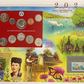 2020 D Uncirculated Mint Set Postal Commemorative Society Coin & Stamps