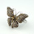 Gorgeous Sterling Silver 925 Butterfly Ring with Pave CZ Stones, Size 6