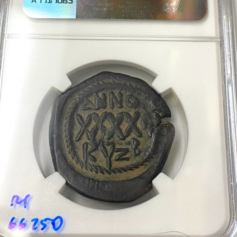 EMPEROR PHOCAS Ancient 607/8AD Byzantine Empire Old Follis Coin NGC EMPEROR PHOCAS Ancient 607/8AD Byzantine Empire Old Follis Coin NGC