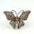 Gorgeous Sterling Silver 925 Butterfly Ring with Pave CZ Stones, Size 6