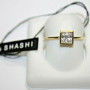 Shashi White Sapphire Square Centered Sterling Silver Ring Size 8