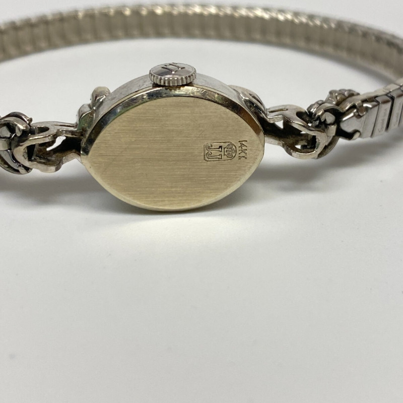 Vintage Jules Jurgensen Ladies 14K White Gold And Diamonds Vintage Jules Jurgensen Ladies 14K White Gold And Diamonds