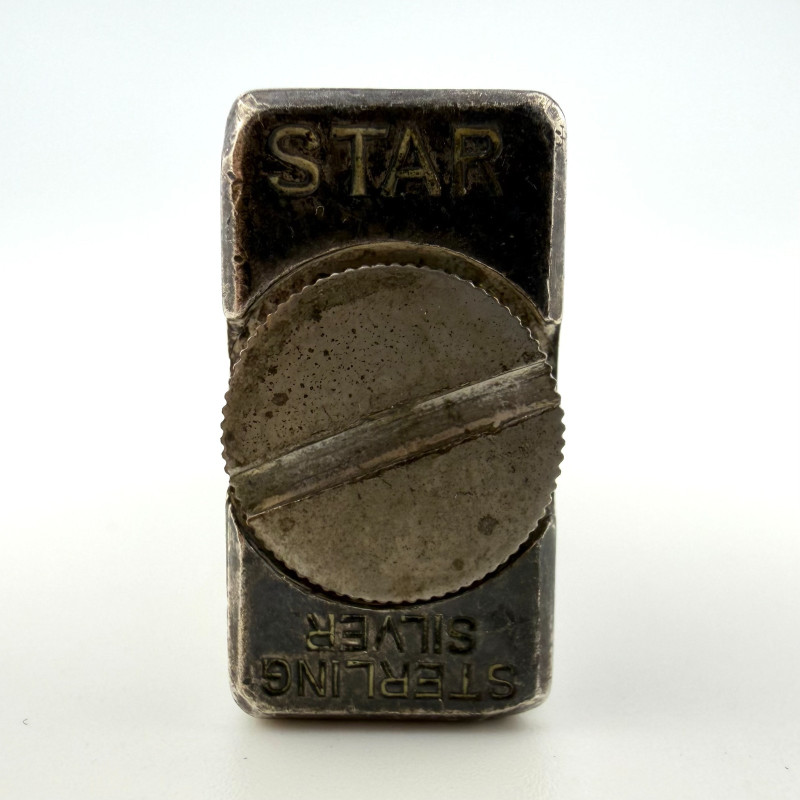 Vintage Sterling Silver Japanese Lighter Taiyo Geisha Kimono Engraved Flip-Top