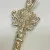Justin Davis Sterling Silver Key Pendant with Crown and Skull Design, 3 inches