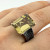 Large Rectangle Citrine Sterling Silver 925 Cocktail Ring Size 8, China