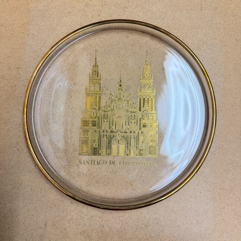 Vintage Orrefors Crystal Sweden Santiago De Compostela Limited Edition Plate