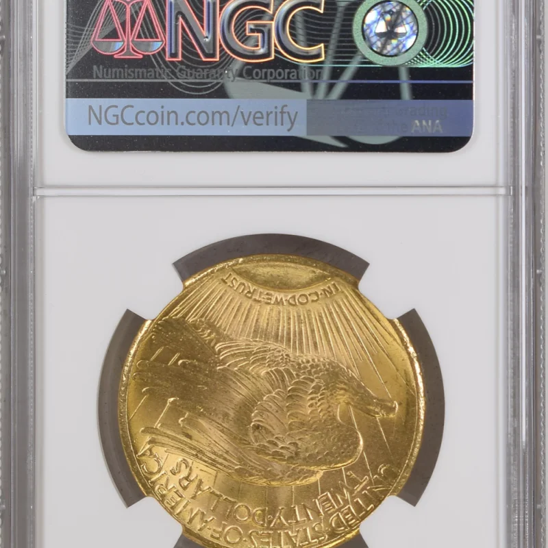 1927 US Gold $20 Saint-Gaudens Double Eagle NGC UNC DETAILS