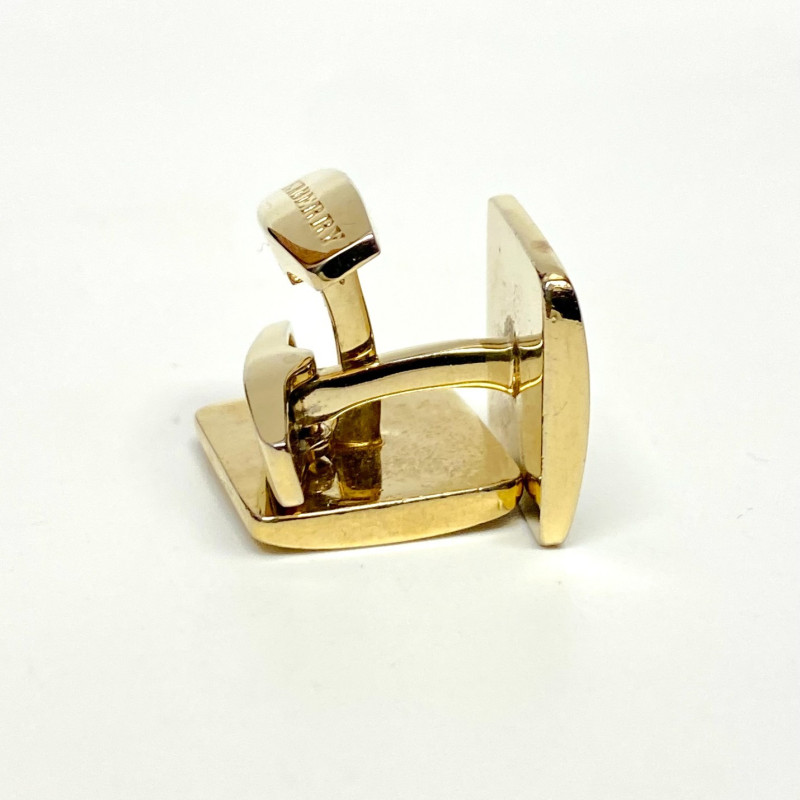 Incredible Authentic Burberry Gold Tone & Dark Grey Knight Horse Cufflinks