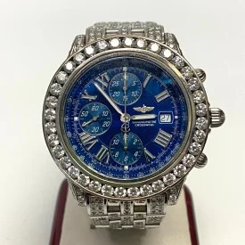 Breitling Crosswind Chronometer Stainless Steel 10.00 ct Diamond Watch