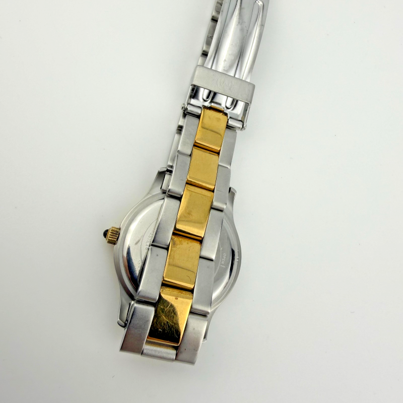 Vintage Movado Two-Tone Quartz Watch Roman Numerals 6.5 in Date 81.36.812.2