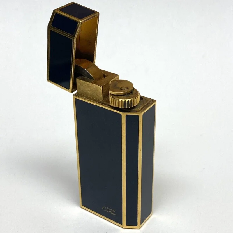 Vintage Cartier lighter Silver Lacquer Gold Plated 1970s