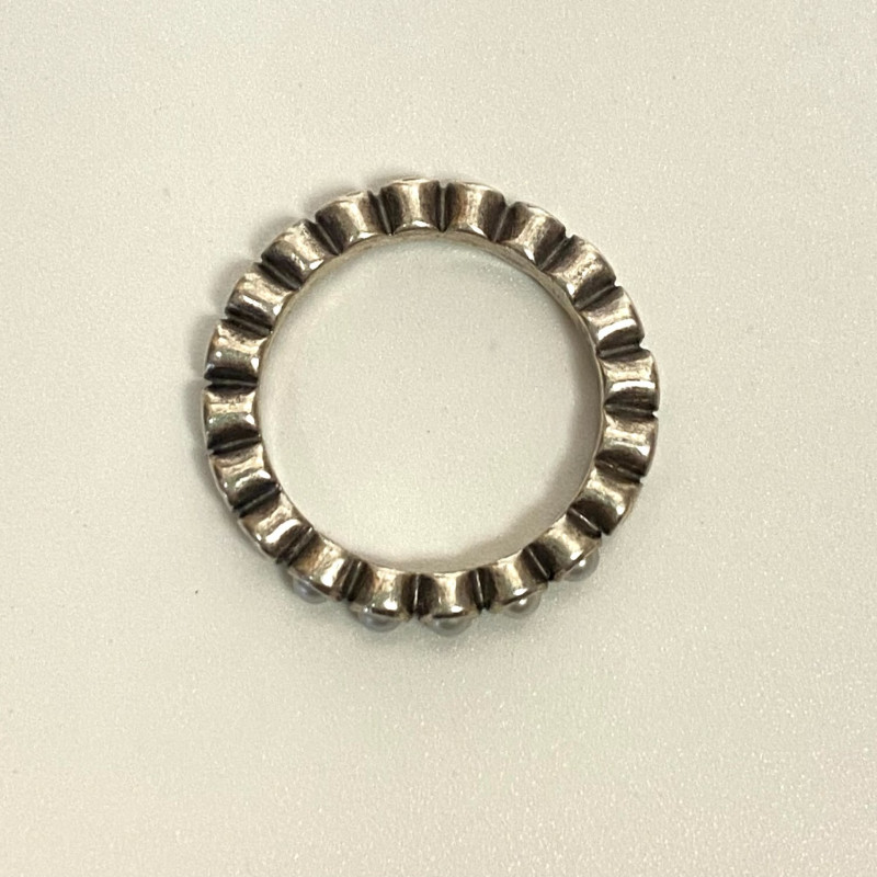 Pandora Silver Oceans Treasure Swirl And Pearl Ring Size 6.75 Authentic 190836P Pandora Silver Oceans Treasure Swirl And Pearl Ring Size 6.75 Authentic 190836P