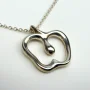 Tiffany & Co Sterling Silver Necklace Apple Pendant Elsa Peretti 16"Length Chain