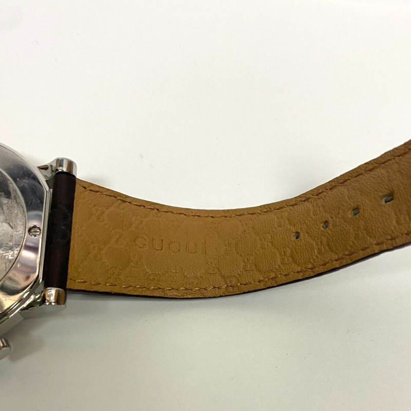 GUCCI G-Round 101M Brown Dial Men's Quartz Watch, Box [Near Mint]