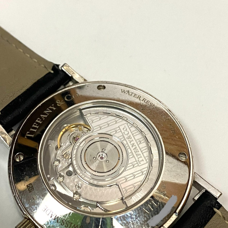 Tiffany & Co Atlas Large Sterling Silver Round Mechanical Watch Tiffany & Co Atlas Large Sterling Silver Round Mechanical Watch