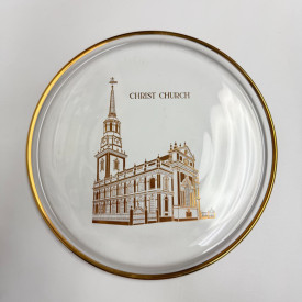 Vintage Orrefors Crystal Sweden Christ Church Limited Edition Plate w/ Box