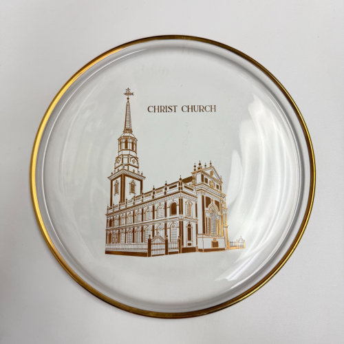 Vintage Orrefors Crystal Sweden Christ Church Limited Edition Plate w/ Box Vintage Orrefors Crystal Sweden Christ Church Limited Edition Plate w/ Box