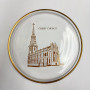 Vintage Orrefors Crystal Sweden Christ Church Limited Edition Plate w/ Box