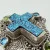 Rare Sarda Artisan Collection Of Bali Paraiba Silver Cuff Bracelet with Cross