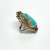 Vintage Native American Oval Turquoise Sterling Silver Ring Size 5 Vintage Native American Oval Turquoise Sterling Silver Ring Size 5