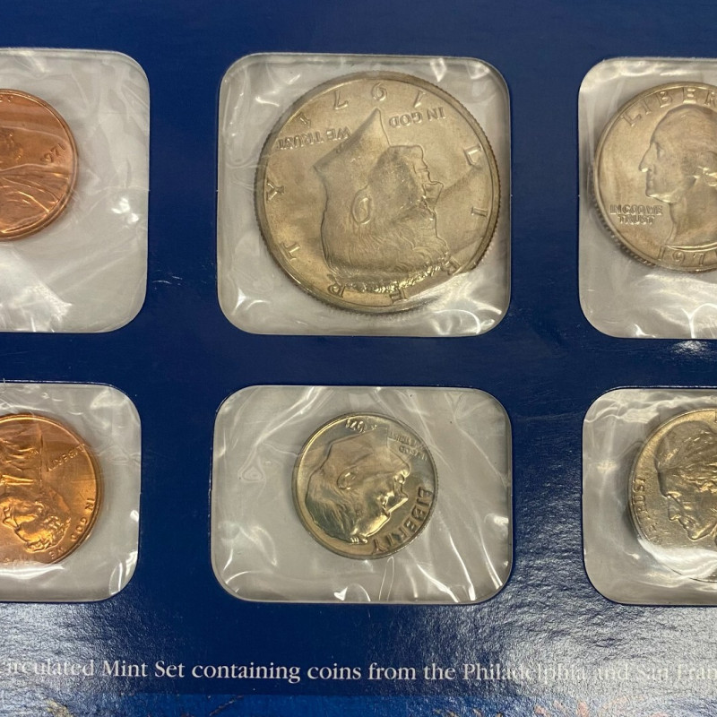 1971 Uncirculated Mint Set Postal Commemorative Society Coins & Stamp Panel