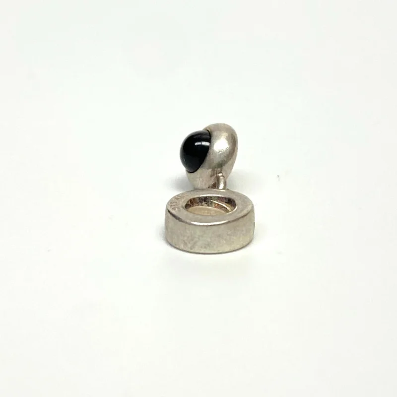 PANDORA ONYX CABOCHON DANGLE CHARM PENDANT RETIRED 790537O POUCH