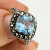 Vintage Style 925 Silver Blue Topaz Marcasite Ring Maker CW
