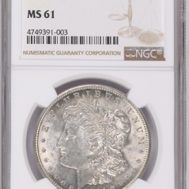  NGC MS 61 $1, 1921 D Morgan Dollar