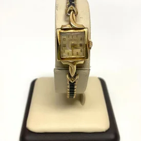 Vintage Lady Hamilton 14k Yellow Gold Biggs Watch Works Great