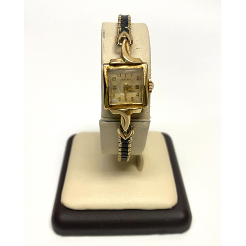 Vintage Lady Hamilton 14k Yellow Gold Biggs Watch Works Great