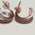 Shashi  Rose Gold Sterling Silver  Cz Designed  Curved Earrings